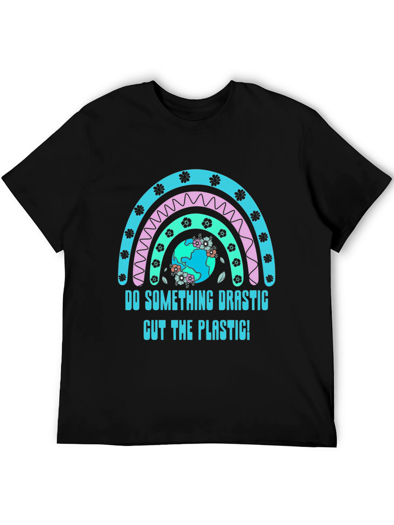 Eco-Friendly Rainbow Graphic T-Shirt