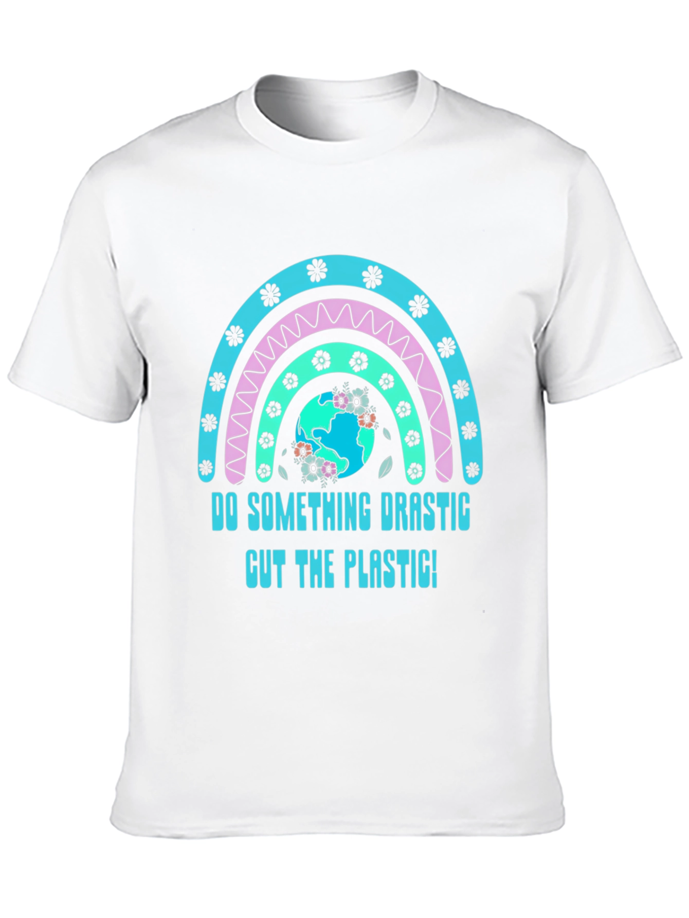 Eco-Friendly Rainbow Graphic T-Shirt
