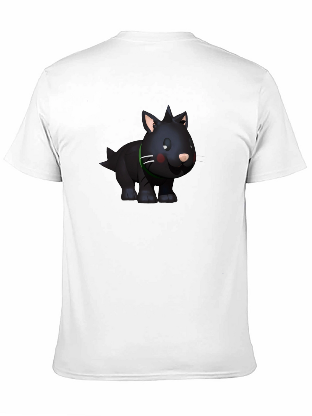 Cartoon Animal Graphic Tee - Black Casual T-Shirt