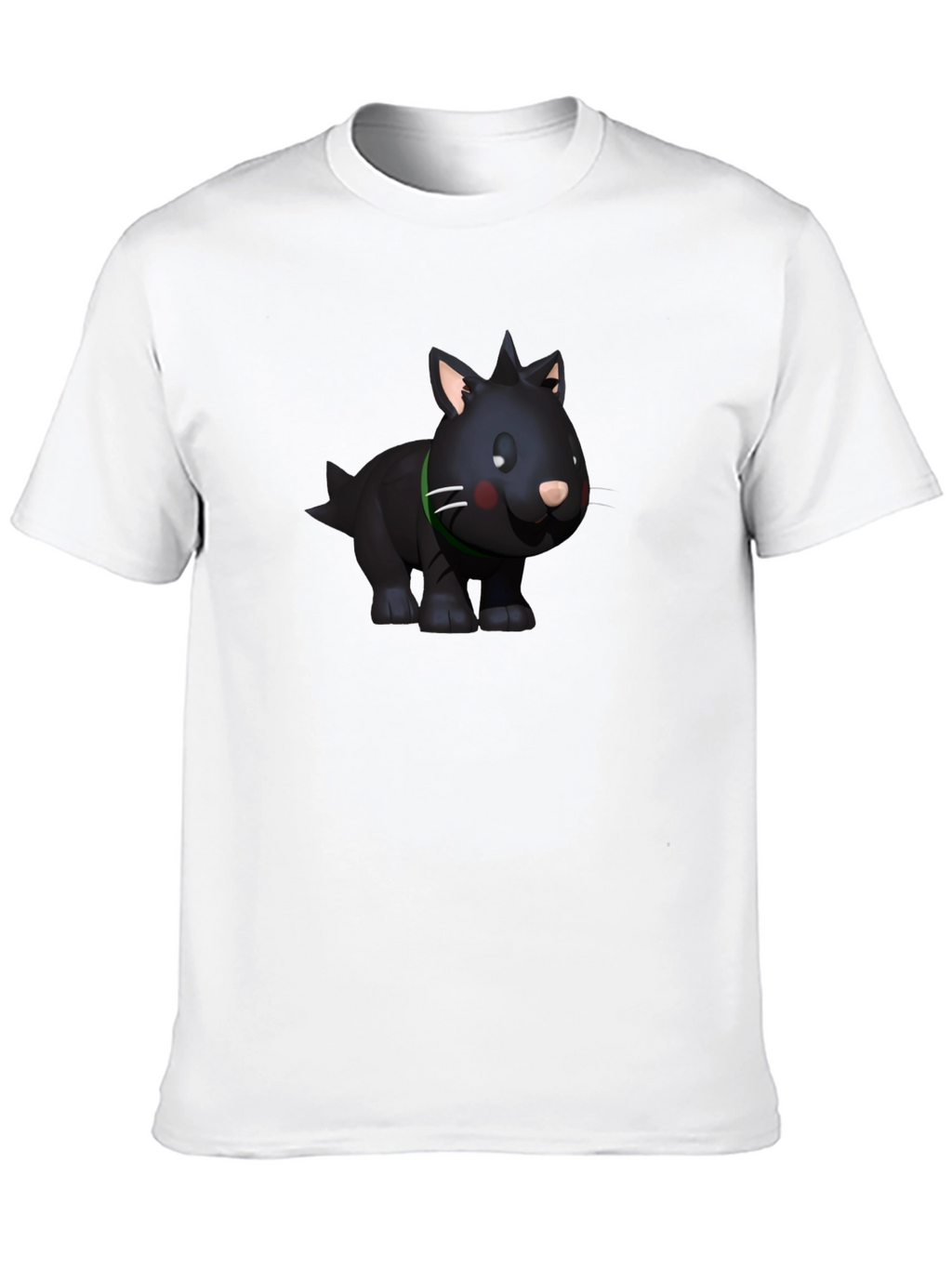 Cartoon Animal Graphic Tee - Black Casual T-Shirt