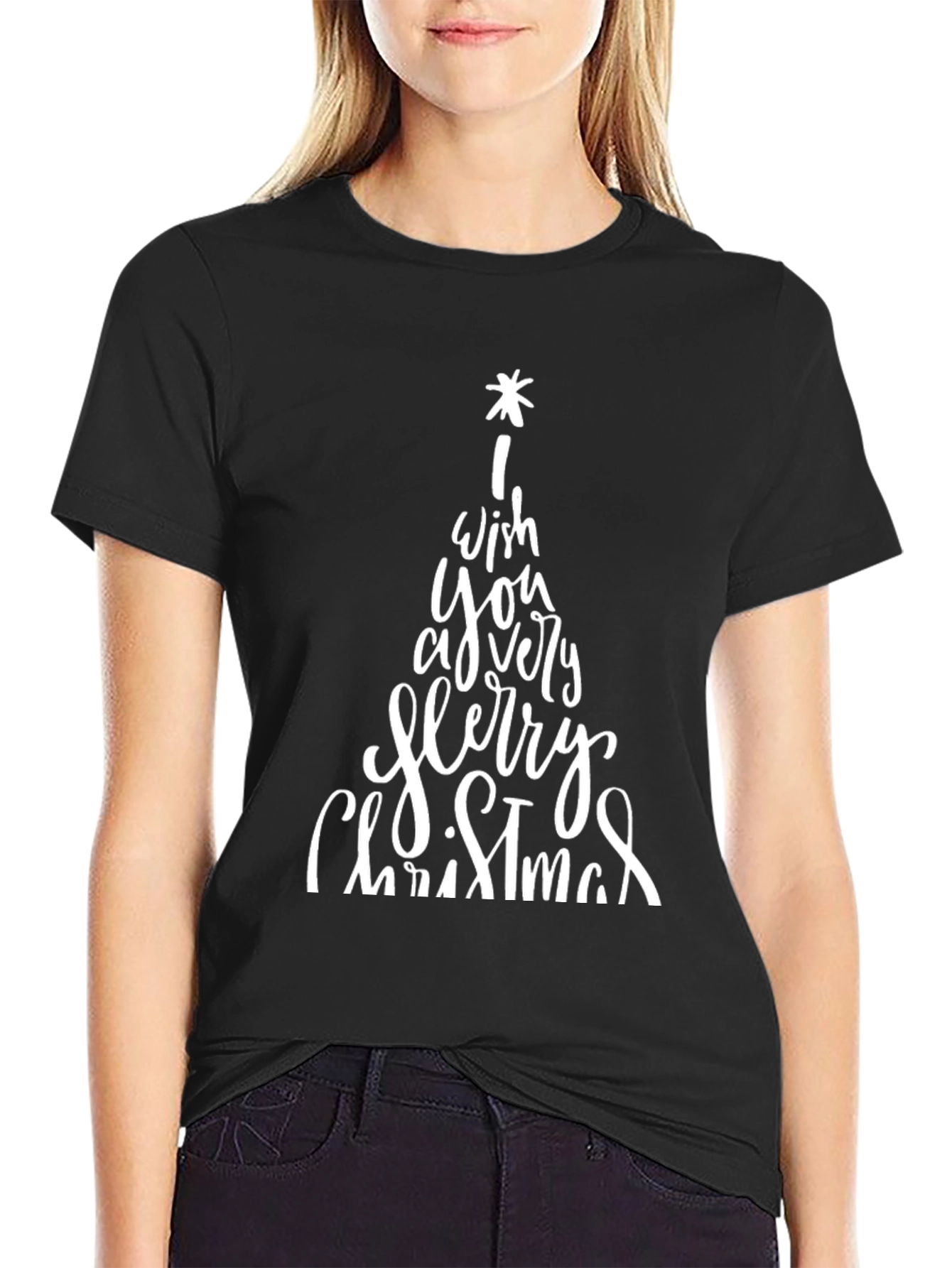 Merry Christmas Graphic Tee - Holiday Shirt