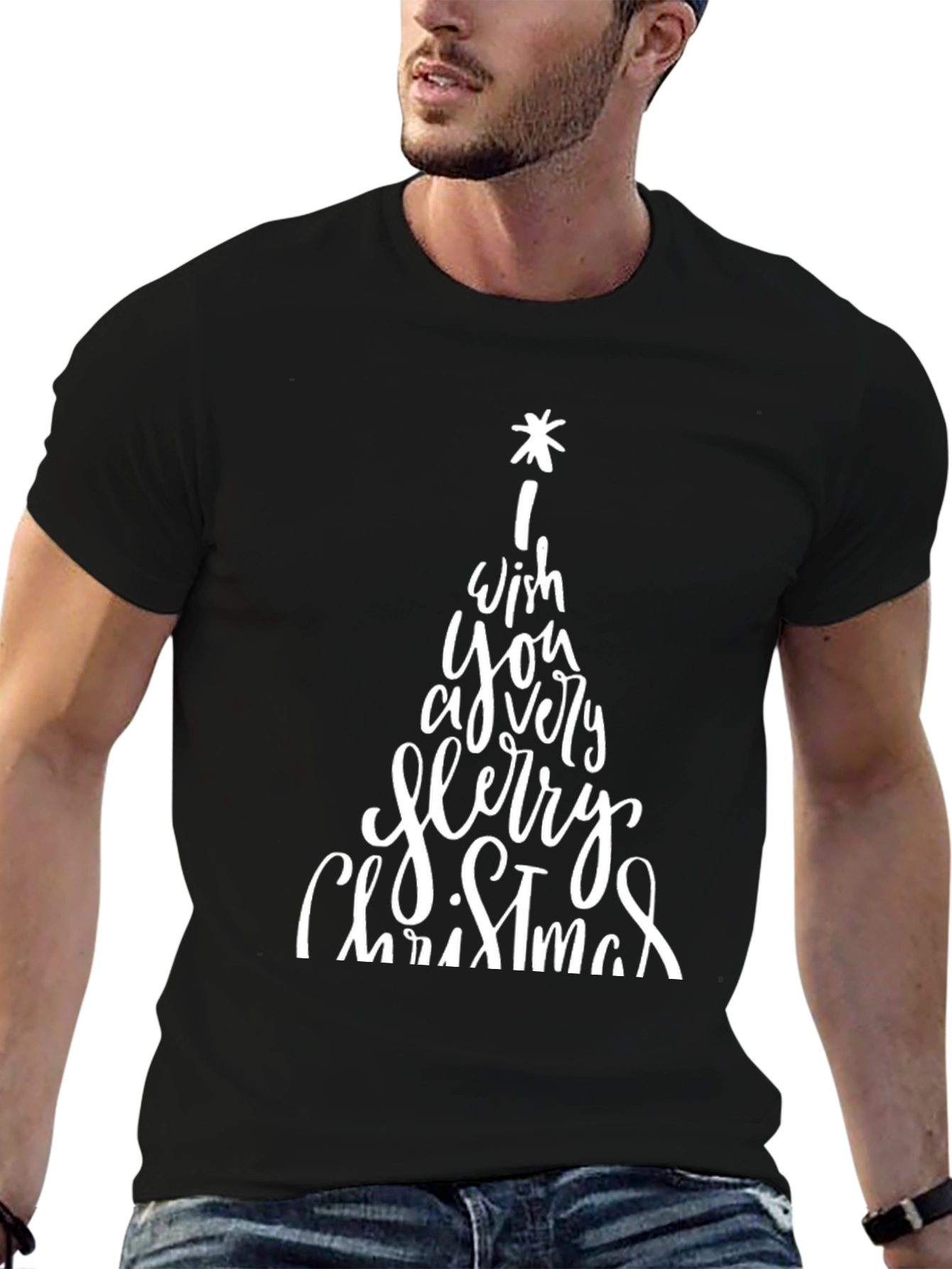 Merry Christmas Graphic Tee - Holiday Shirt