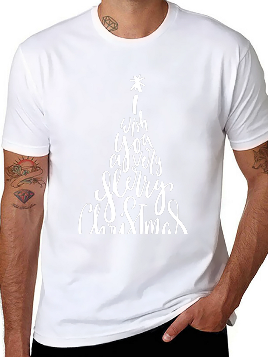 Merry Christmas Graphic Tee - Holiday Shirt