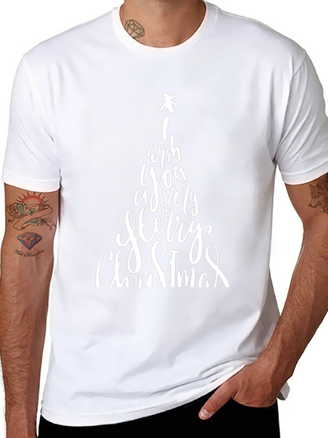 Merry Christmas Graphic Tee - Holiday Shirt
