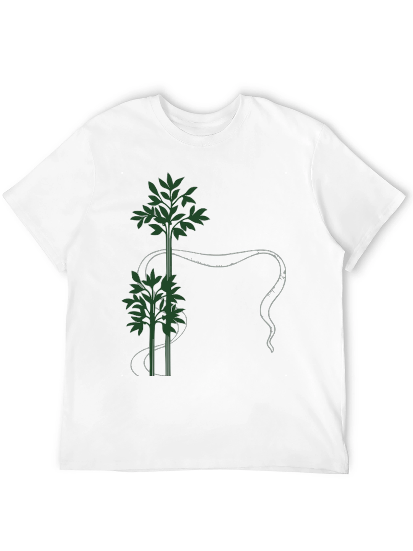 Botanical Tee - Green Bamboo Design