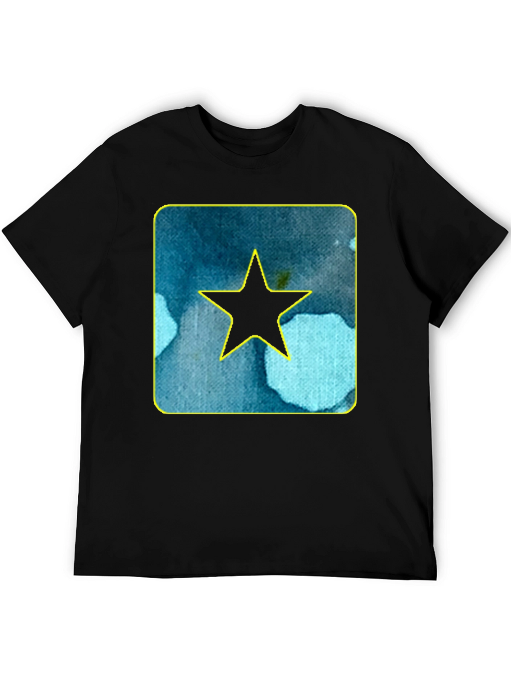 Star Graphic Tee - Black Cotton Casual Shirt