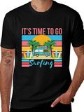 Its Time To Go Surfing Graphic Tee