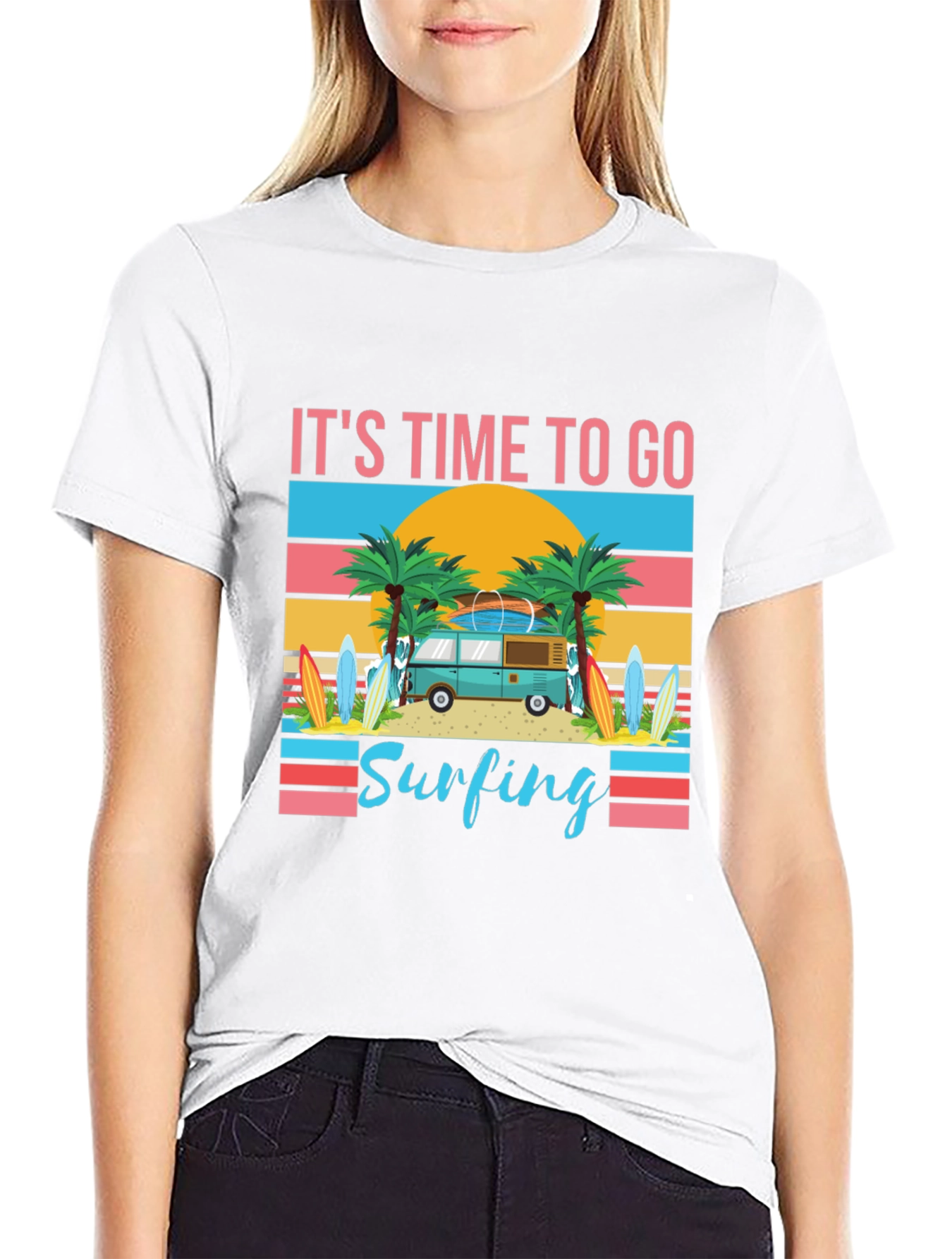 Its Time To Go Surfing Graphic Tee