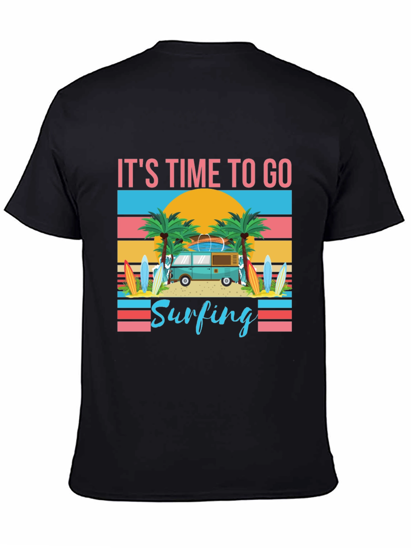 Its Time To Go Surfing Graphic Tee