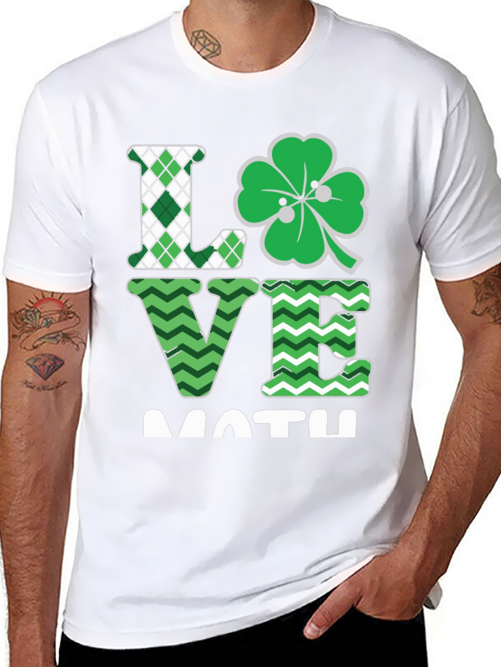 Love Math Shamrock T-Shirt St. Patricks Day