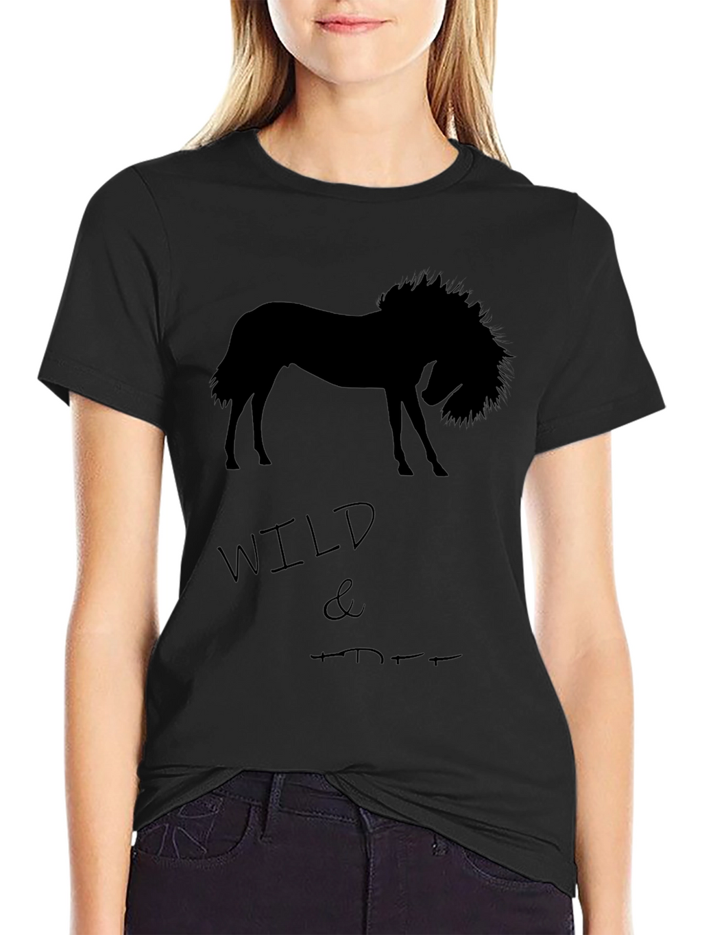 Wild Horse Graphic T-Shirt - Black