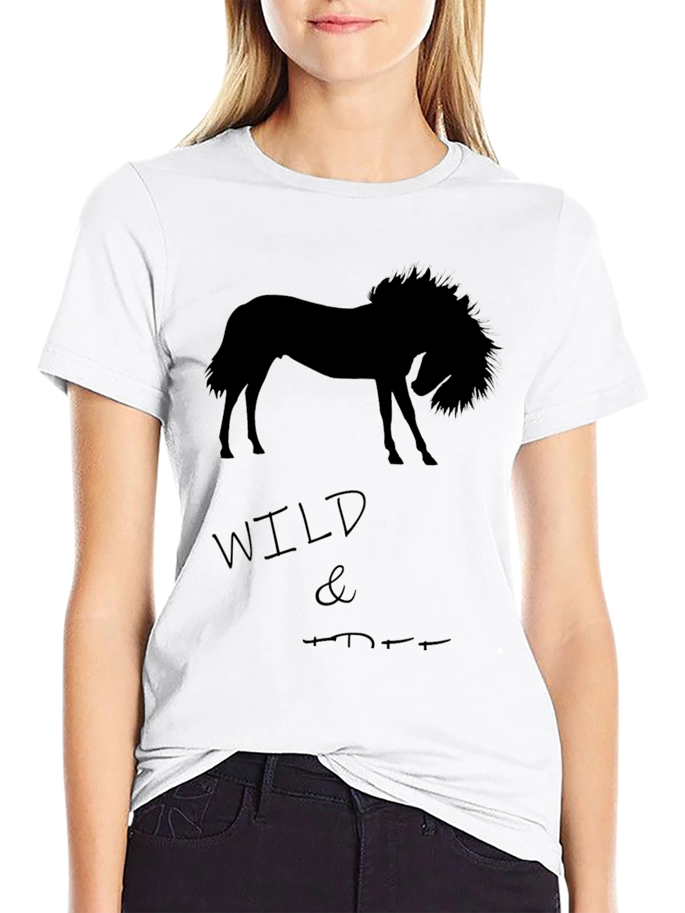 Wild Horse Graphic T-Shirt - Black