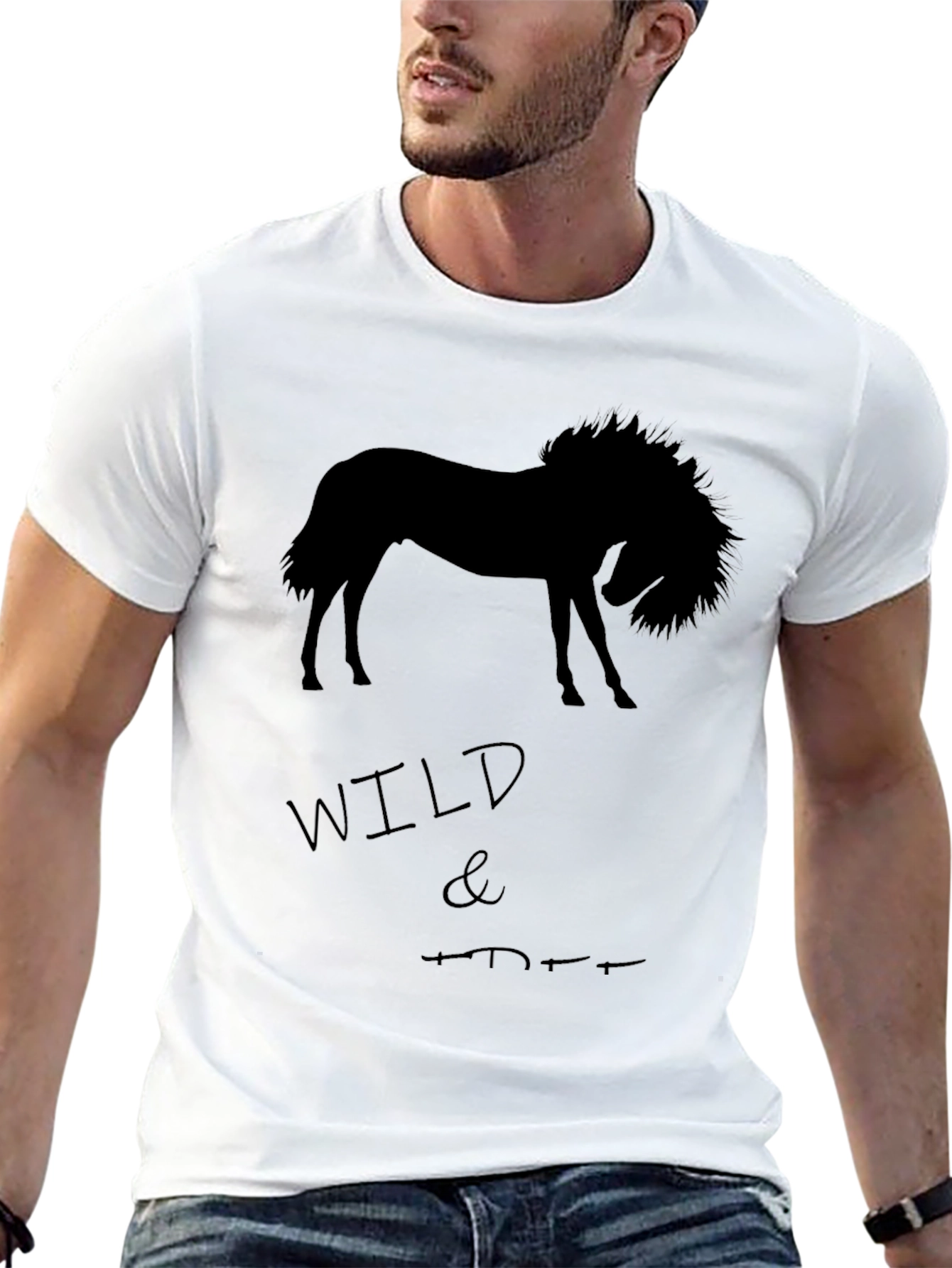 Wild Horse Graphic T-Shirt - Black