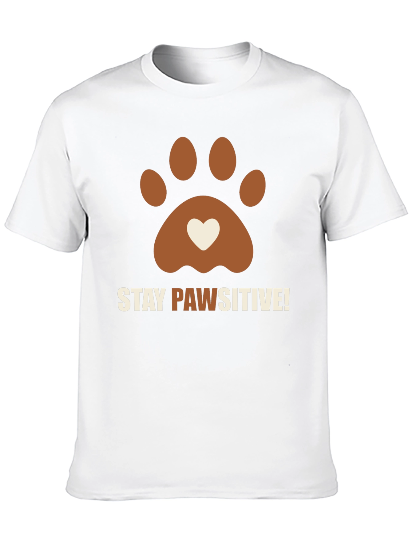 Stay Pawsitive Graphic Tee Dog Lover Shirt