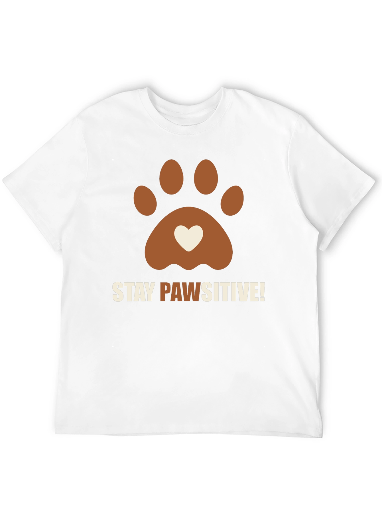 Stay Pawsitive Graphic Tee Dog Lover Shirt