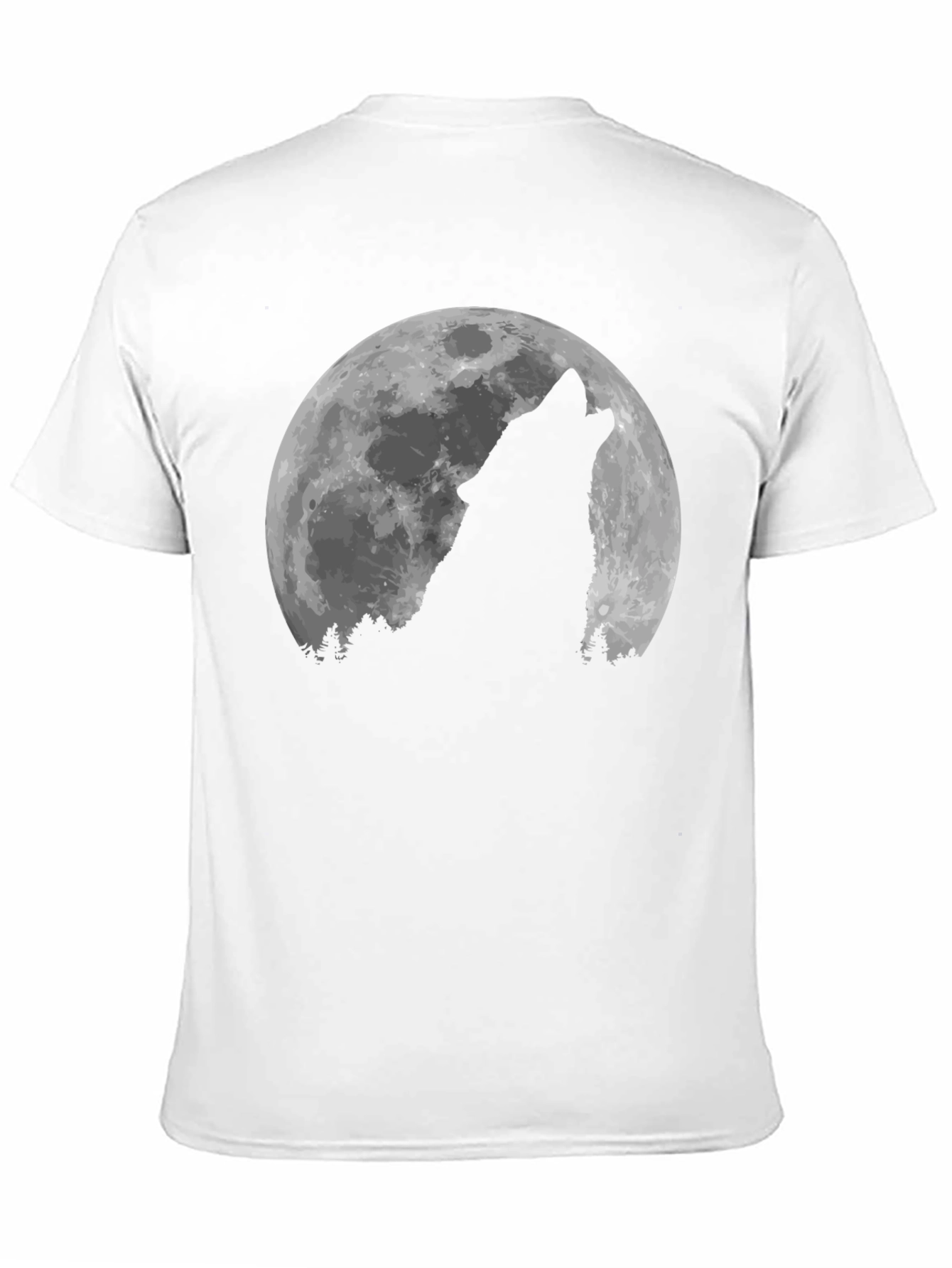 Wolf Howling at the Moon Graphic T-Shirt