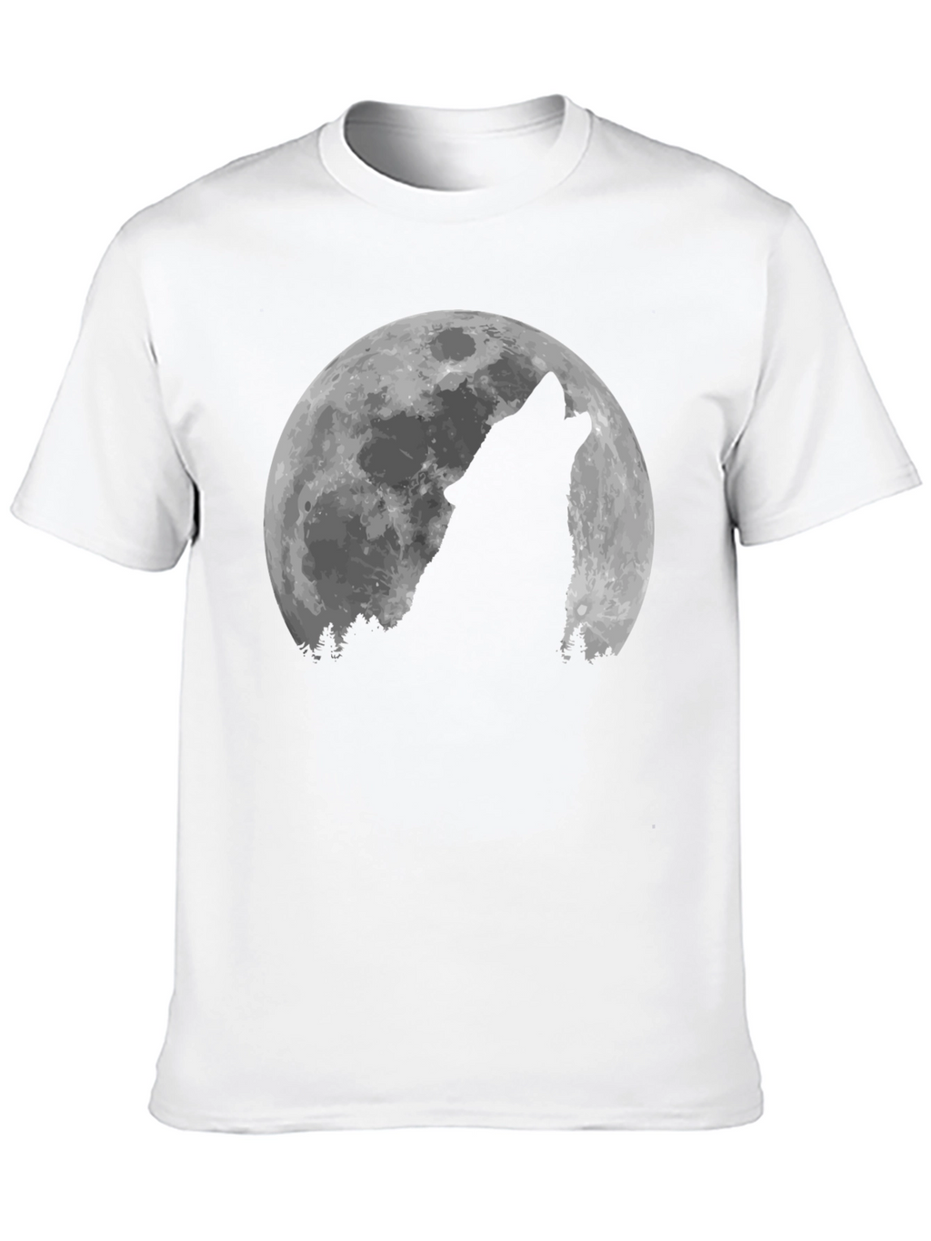 Wolf Howling at the Moon Graphic T-Shirt