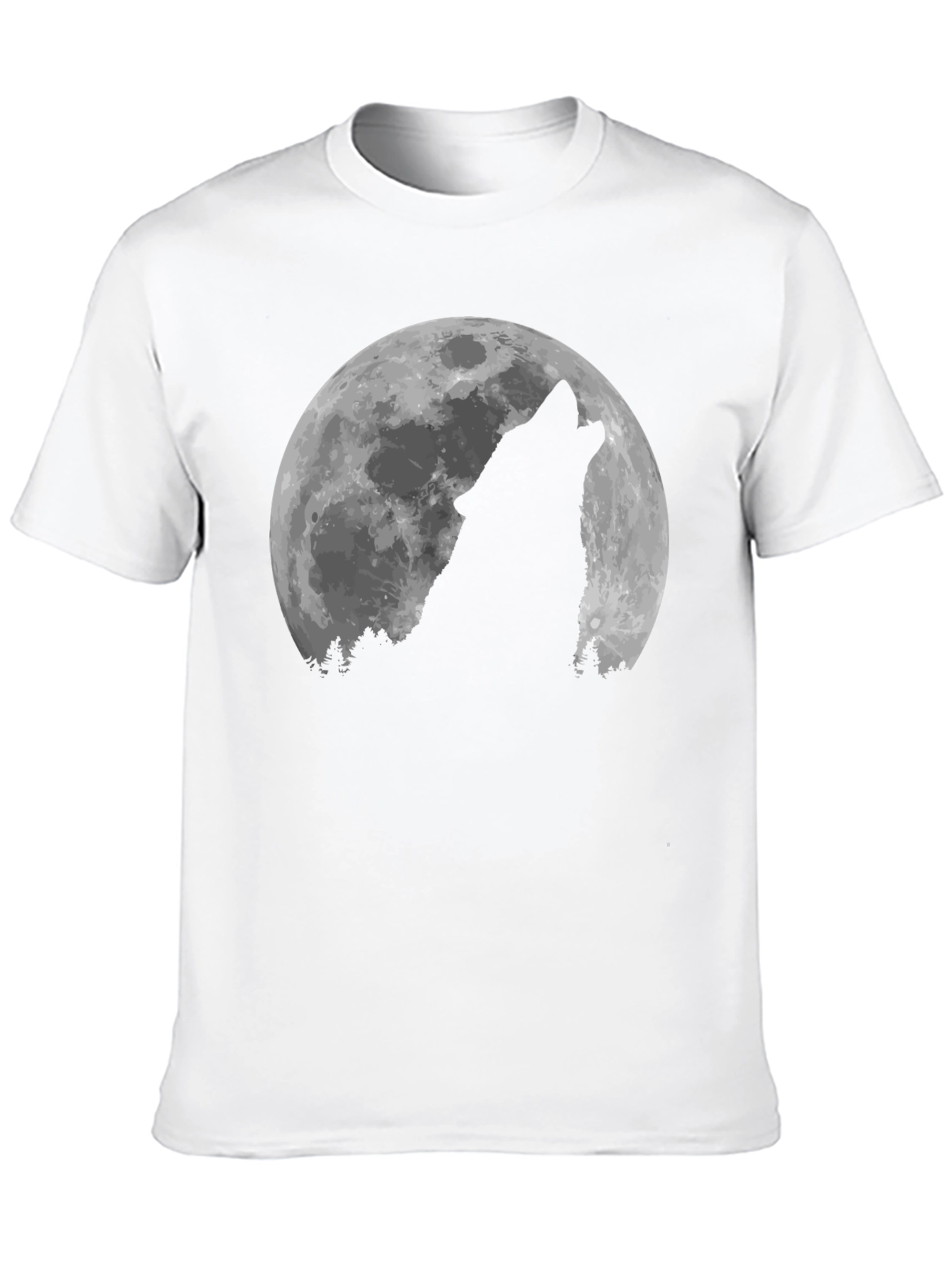 Wolf Howling at the Moon Graphic T-Shirt