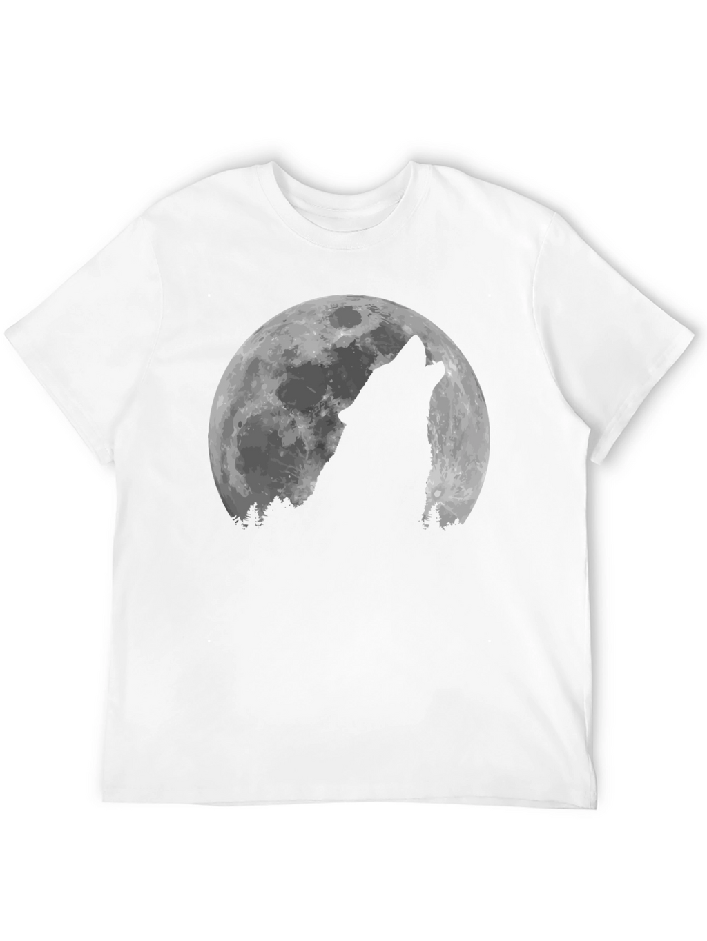 Wolf Howling at the Moon Graphic T-Shirt
