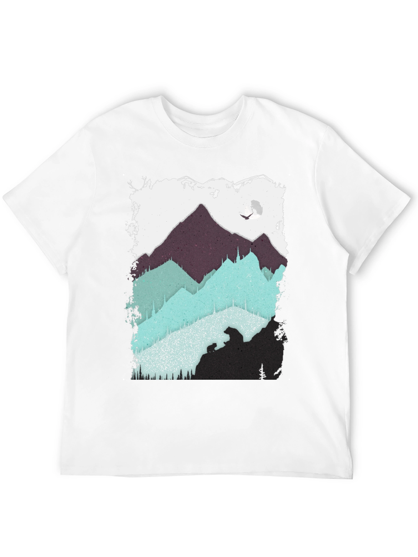 Mountain Bear Graphic Tee - Black