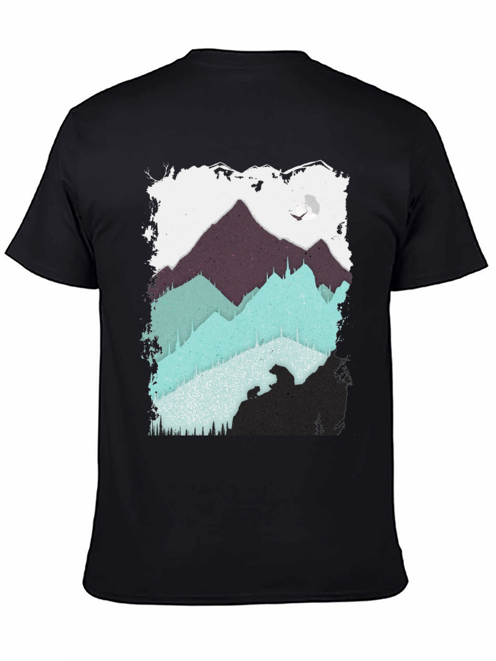 Mountain Bear Graphic Tee - Black