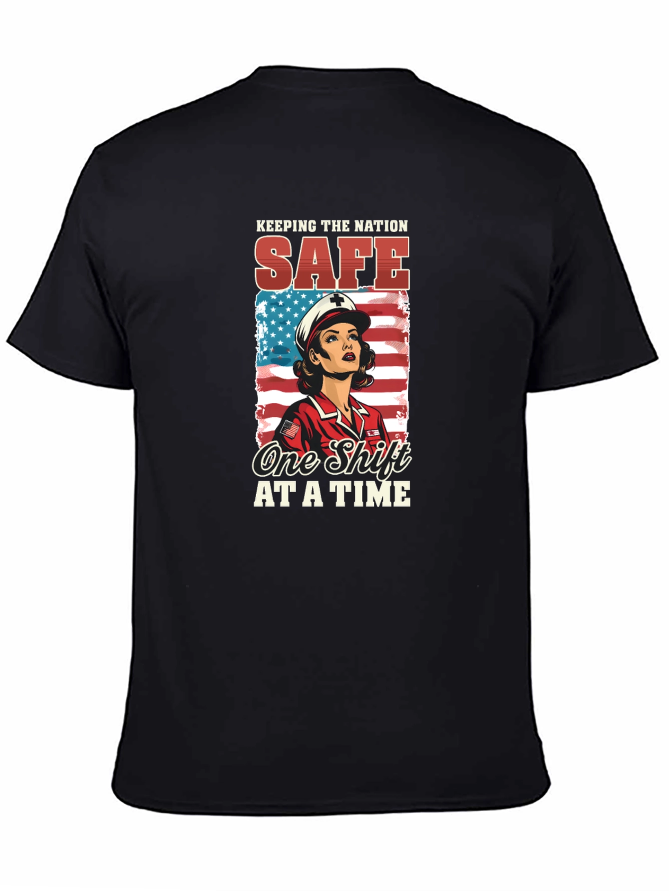 Nurse Patriotic T-Shirt: Keeping the Nation Safe