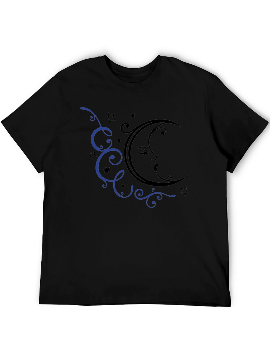 Moon and Stars Graphic Tee - Black