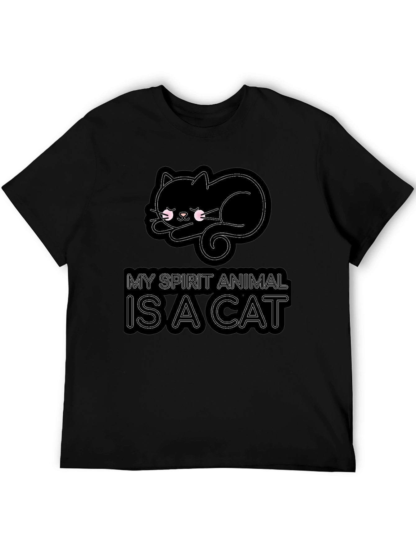 My Spirit Animal is a Cat T-Shirt - Black