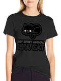 My Spirit Animal is a Cat T-Shirt - Black