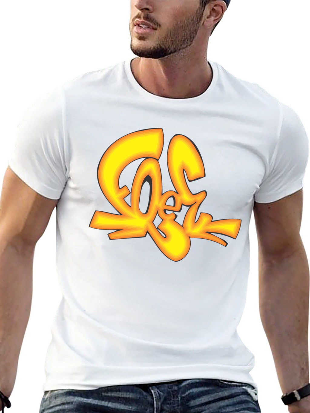 Cool Graphic Tee - Black Cotton T-Shirt