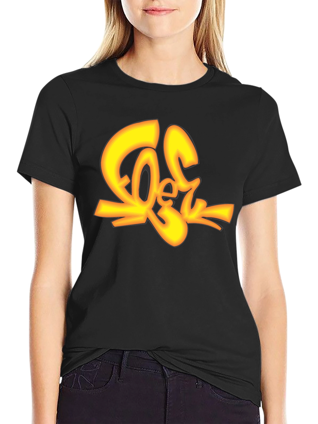 Cool Graphic Tee - Black Cotton T-Shirt