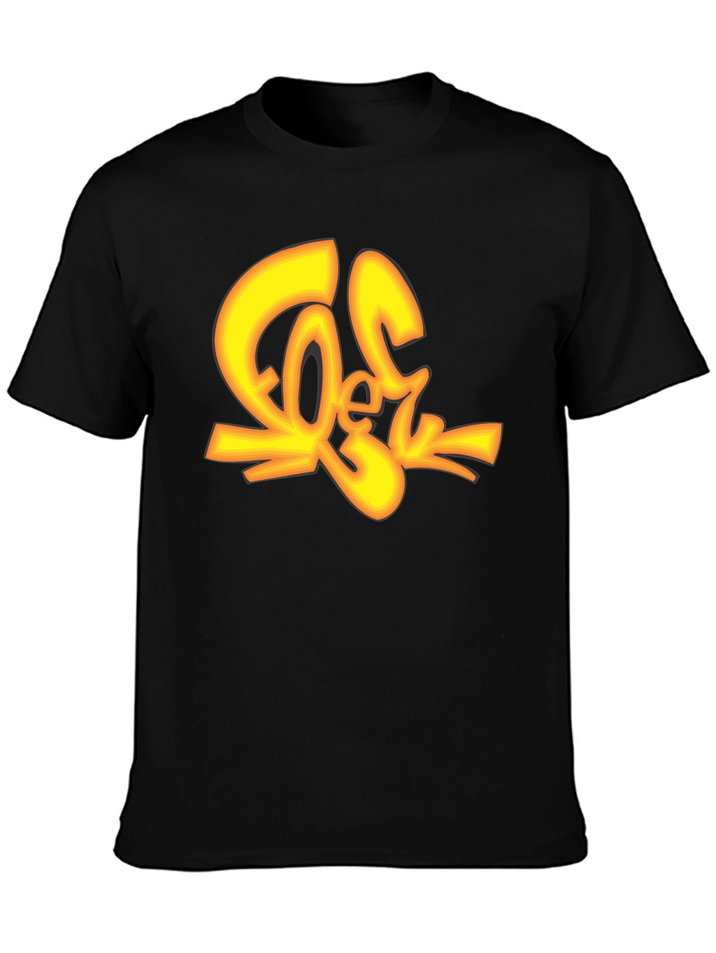 Cool Graphic Tee - Black Cotton T-Shirt