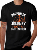 Happiness is a Journey Graphic Tee - Black
