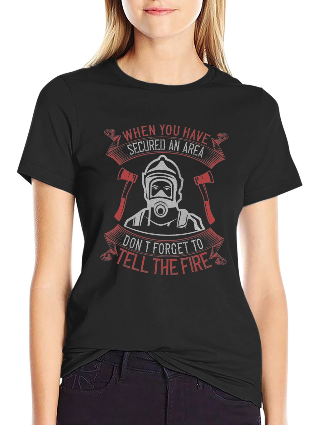 Firefighter Secured Area Graphic T-Shirt