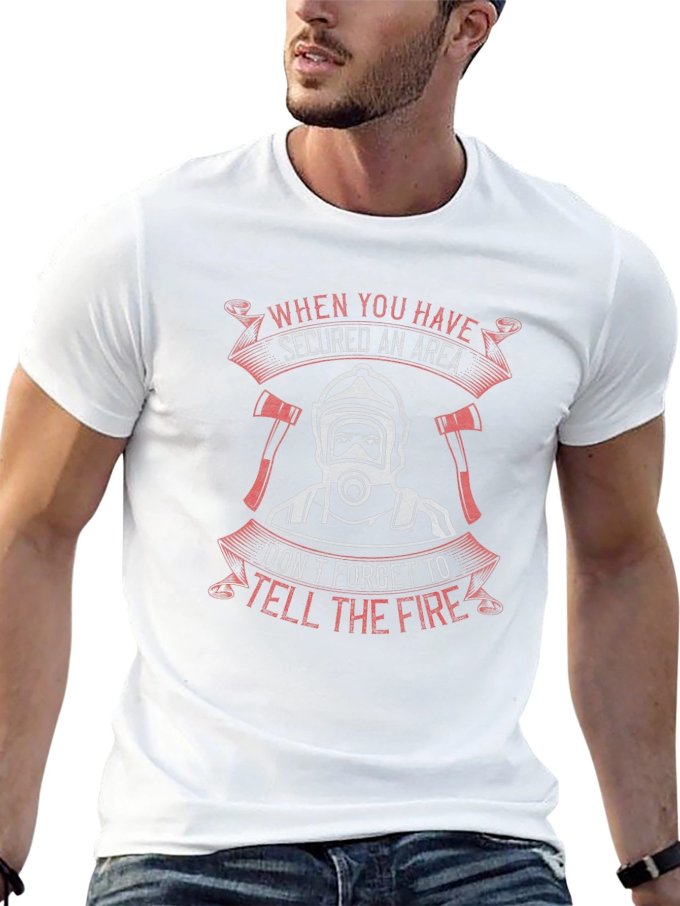 Firefighter Secured Area Graphic T-Shirt