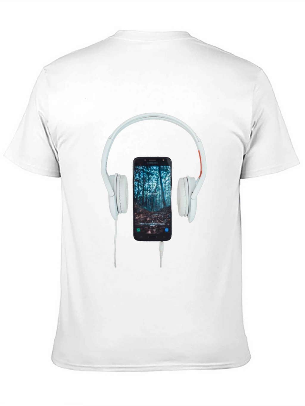 Headphone & Phone Graphic T-Shirt - Music Lover Tee
