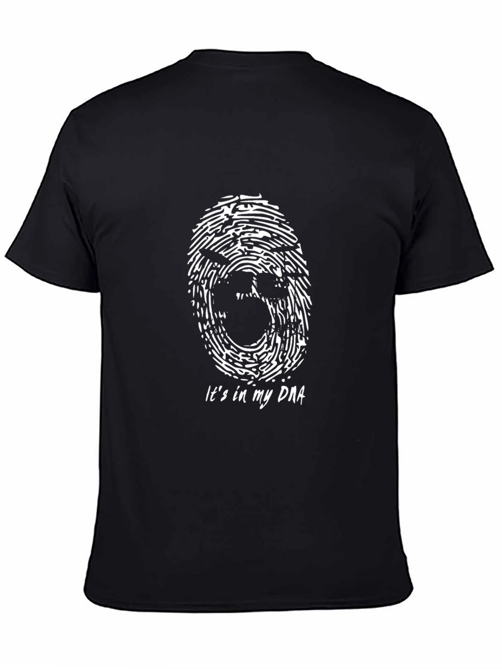DNA Fingerprint Scream Graphic Tee - Black T-Shirt