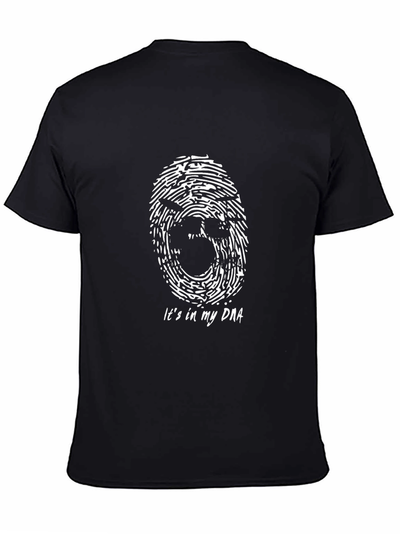 DNA Fingerprint Scream Graphic Tee - Black T-Shirt