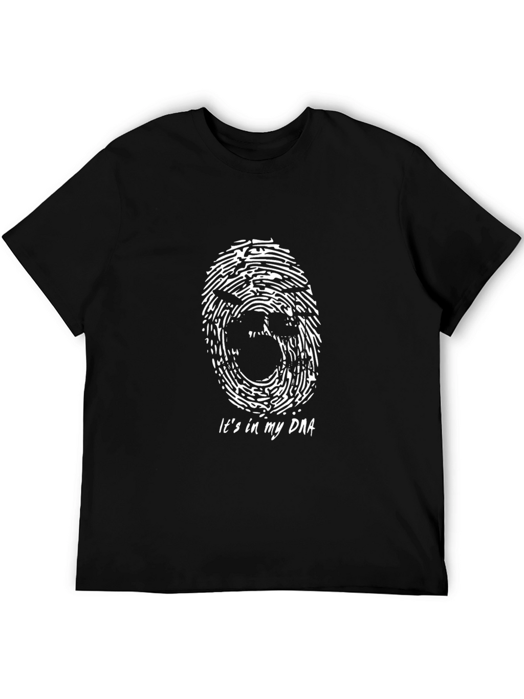 DNA Fingerprint Scream Graphic Tee - Black T-Shirt