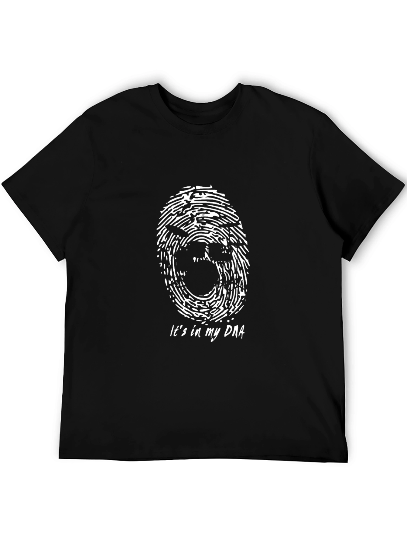 DNA Fingerprint Scream Graphic Tee - Black T-Shirt