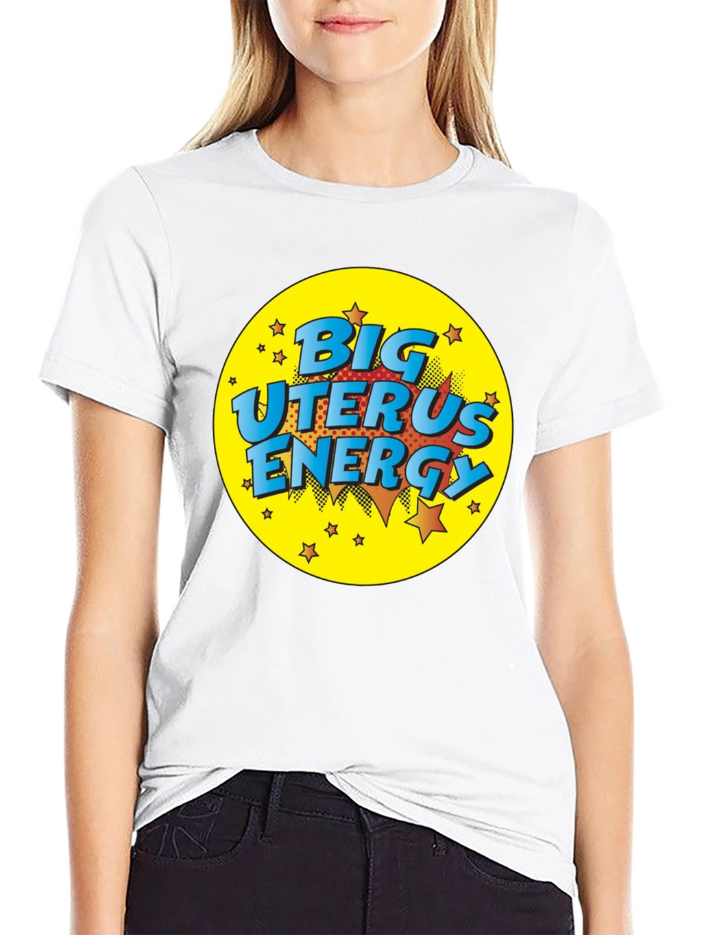 Big Uterus Energy Graphic Tee - Black