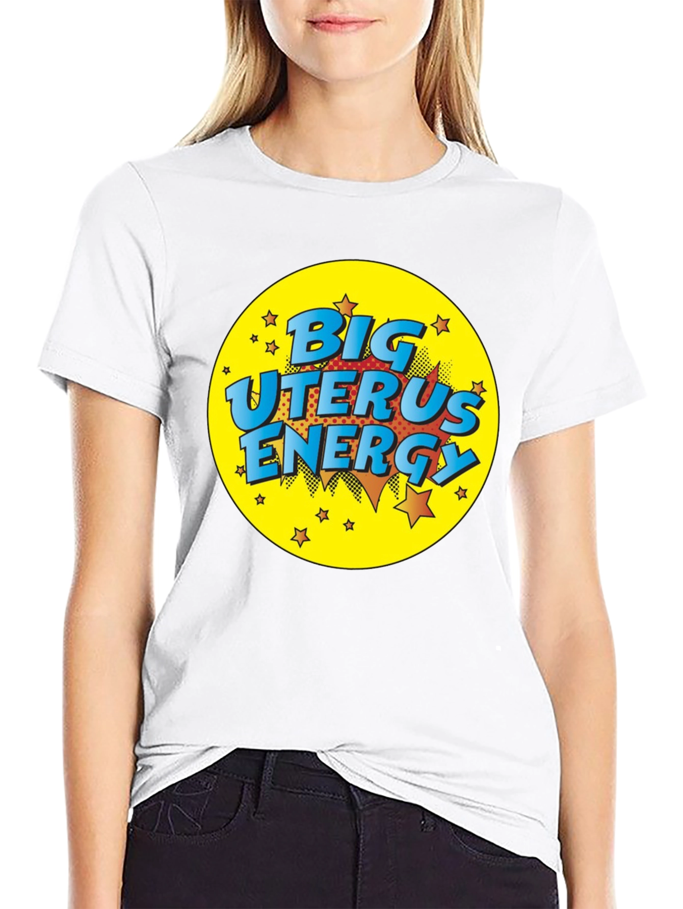 Big Uterus Energy Graphic Tee - Black