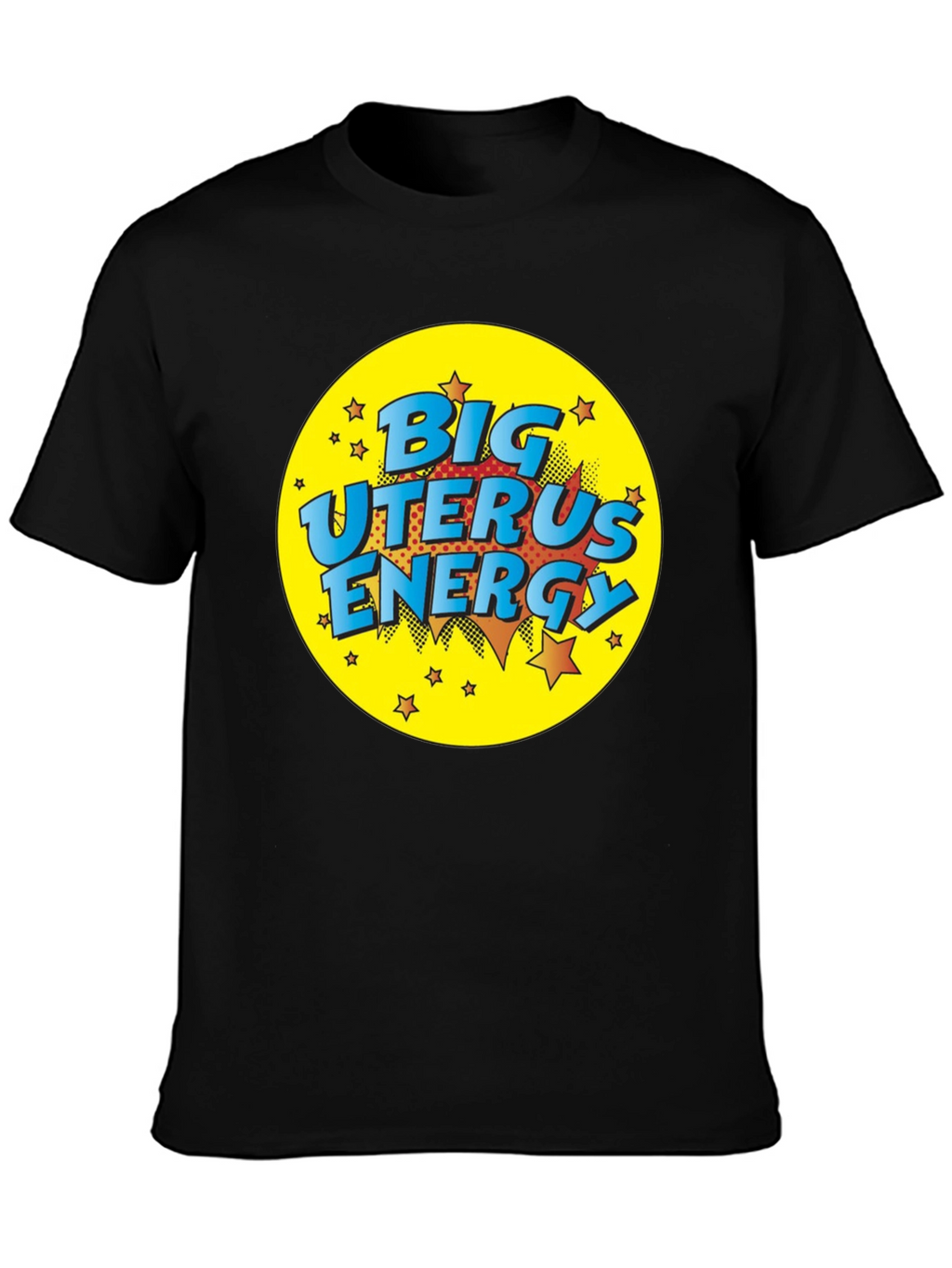Big Uterus Energy Graphic Tee - Black