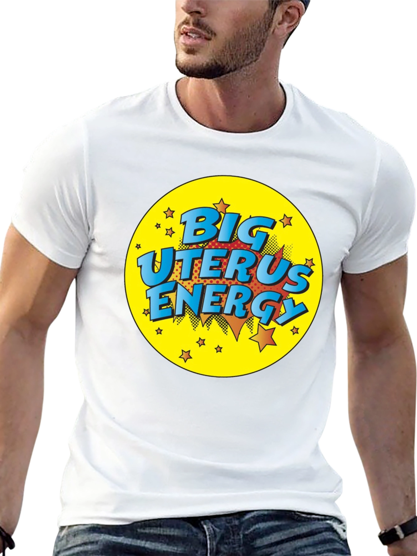 Big Uterus Energy Graphic Tee - Black