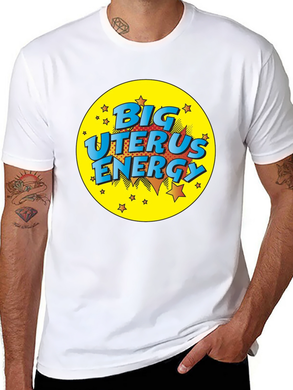 Big Uterus Energy Graphic Tee - Black