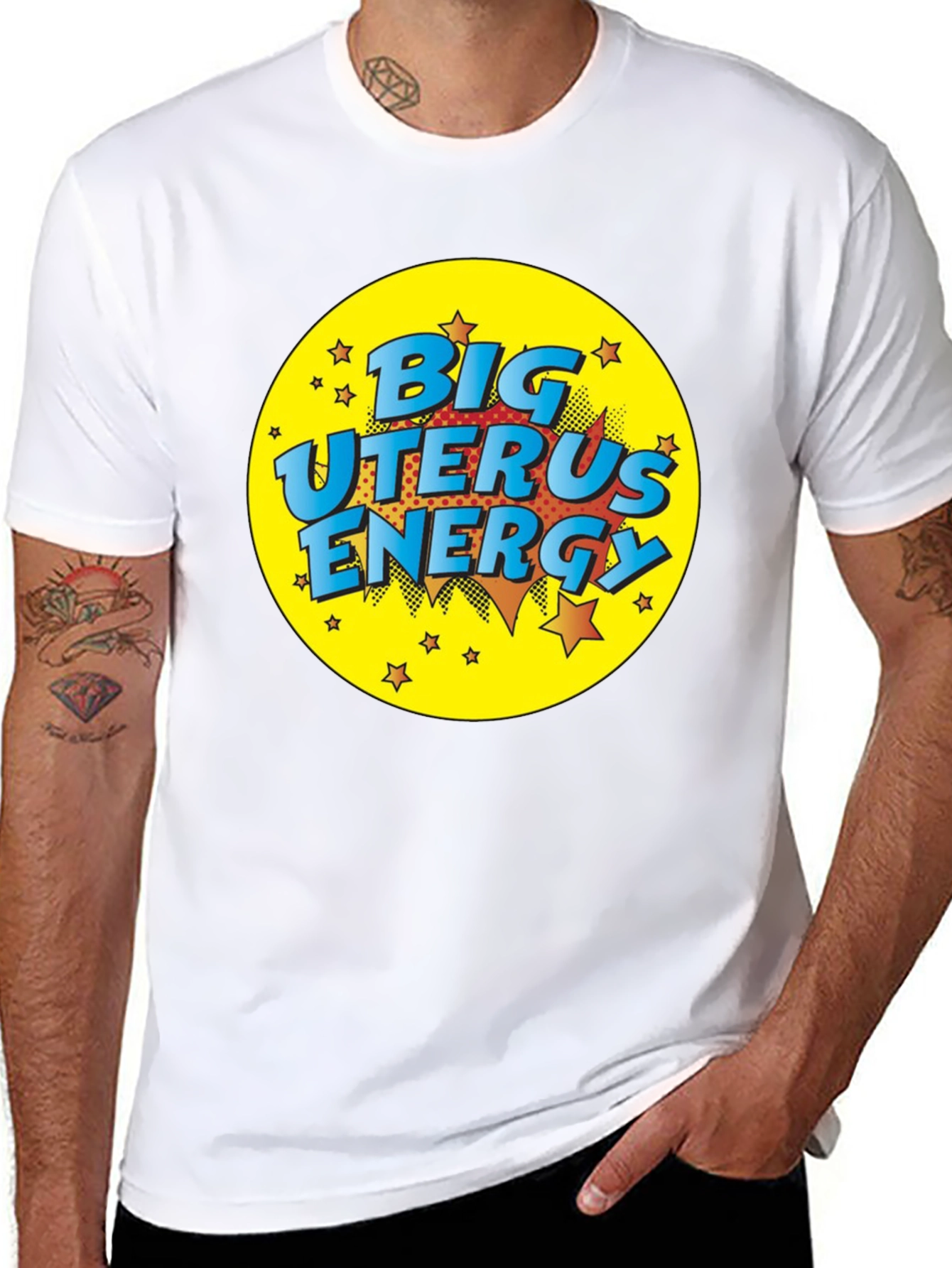 Big Uterus Energy Graphic Tee - Black