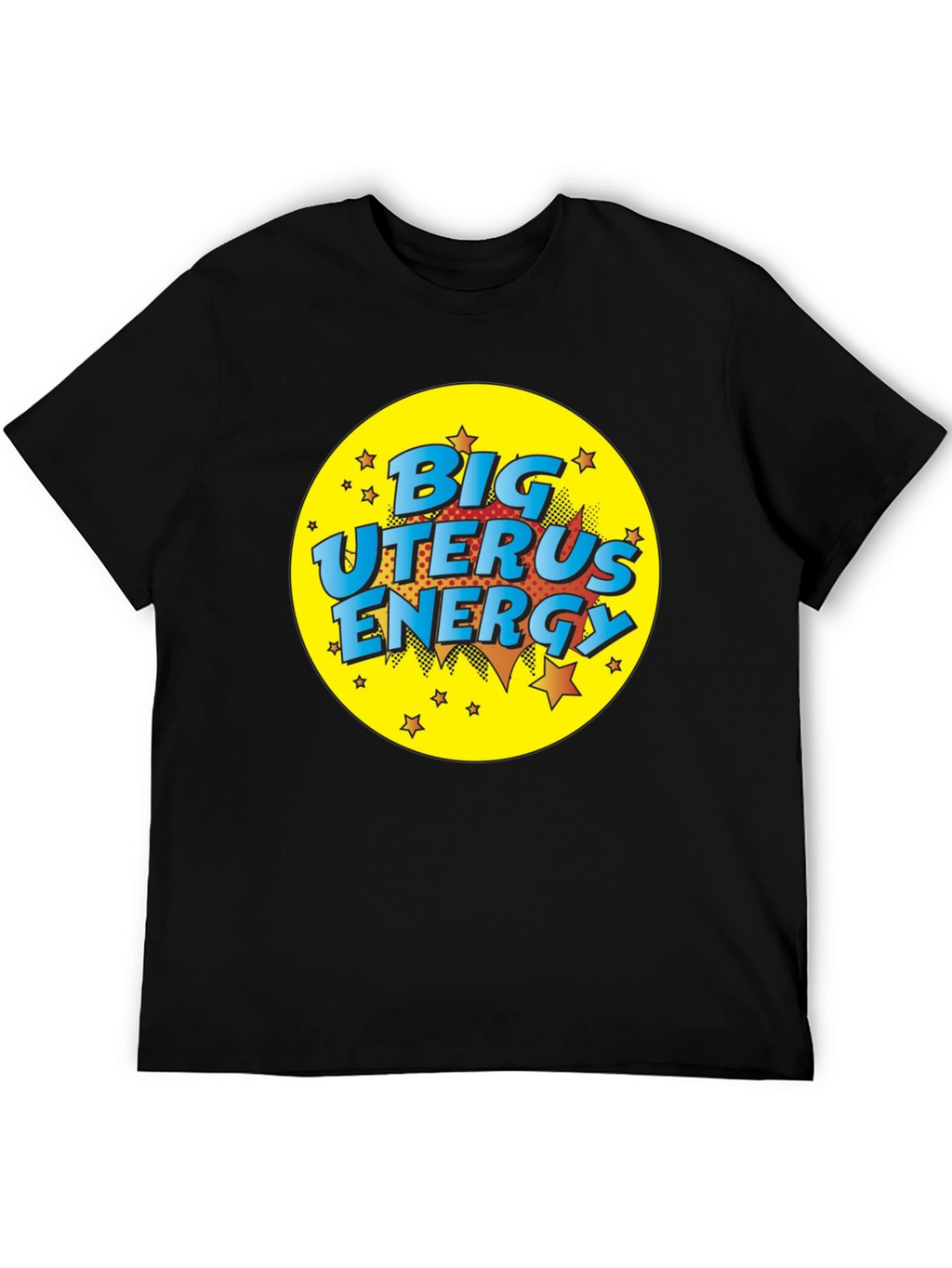 Big Uterus Energy Graphic Tee - Black