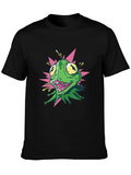 Kermit Style Graphic Tee - Black Cotton T-Shirt