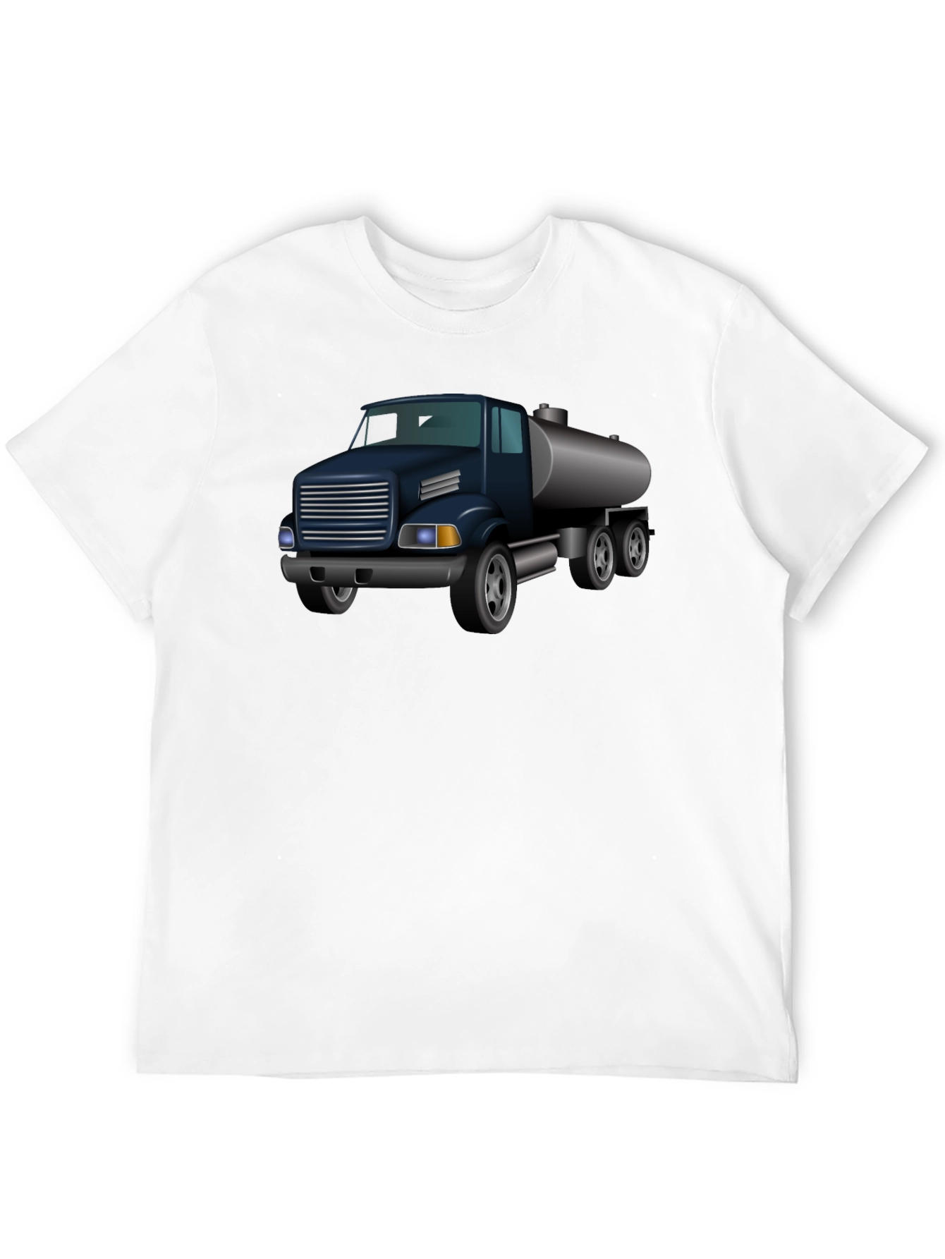 Truck Graphic T-Shirt - Black Crew Neck Tee