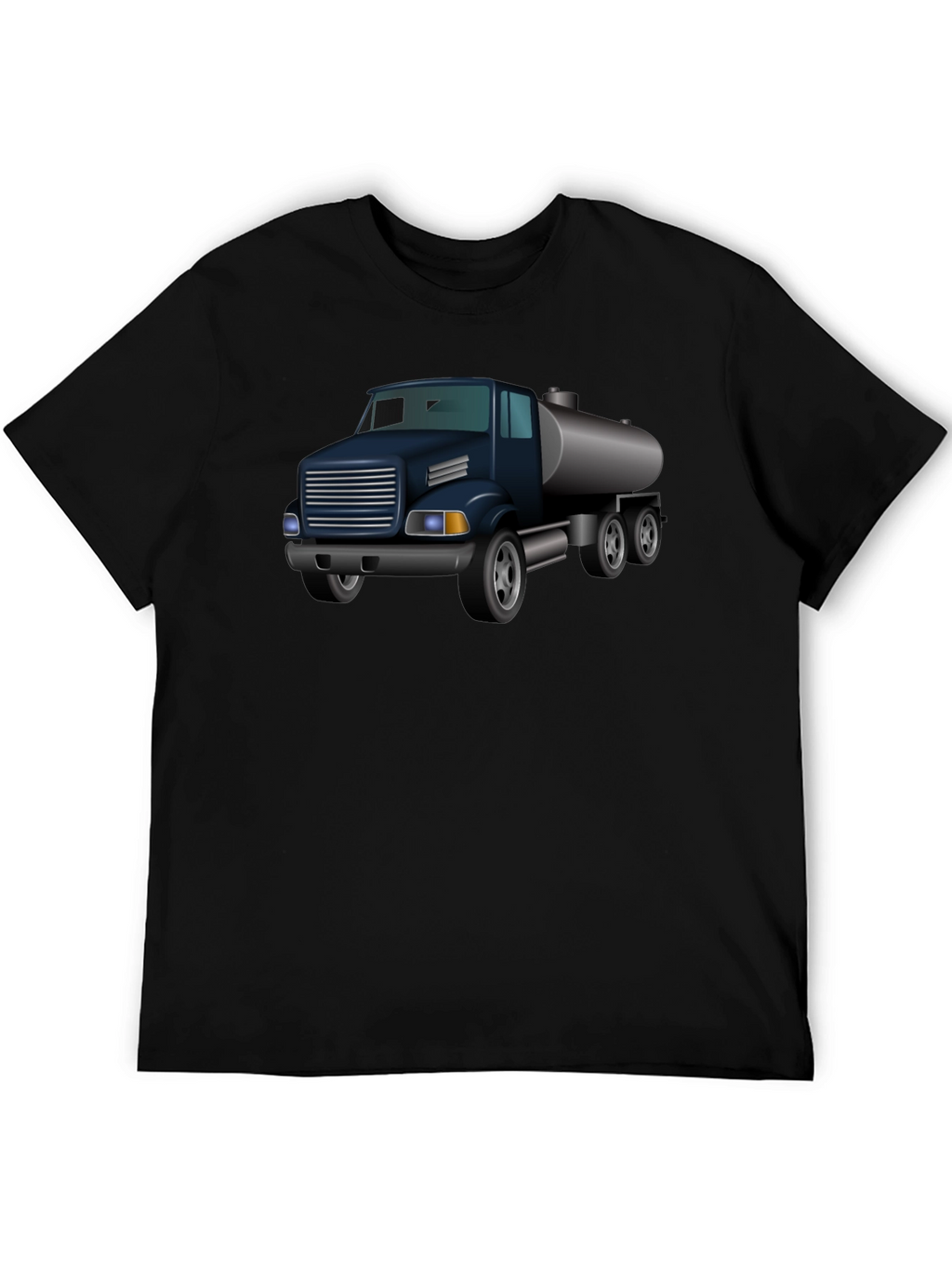 Truck Graphic T-Shirt - Black Crew Neck Tee